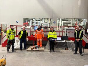 2. Tobermore team run initial tests on new machinery with German Engineers