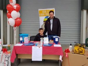 Aaron Frogley and his son Connor at NYEs Family Fun Day