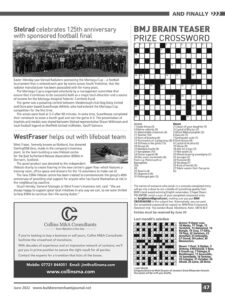 BMJ June 2022 CORRECT CROSSWORD PAGE