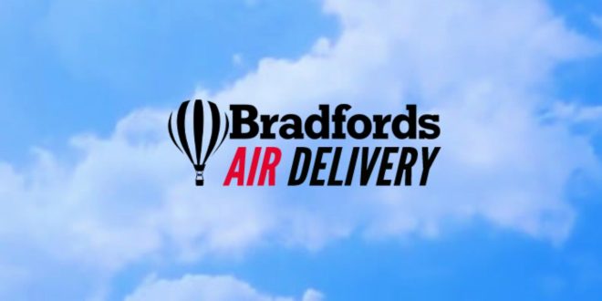 Bradfords flies deliveries in by balloon