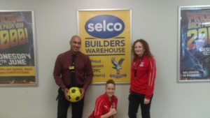 Branch manager Darrell Carter with Nikita Whinnett and Jade Davenport