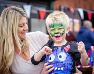 Children enjoy facepainting and other activities