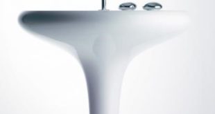 Freestanding Istanbul basin and ped for VitrA by Roos Lovegrove