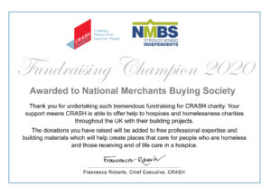 NMBS Fundraising Champion 2020 Certificate