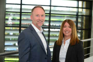 Paul Lake Sales Director and Stacey Temprell Marketing Director British Gypsum