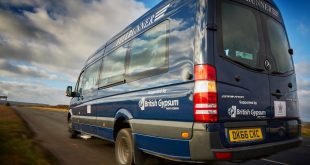 The buses sponsored by British Gypsum