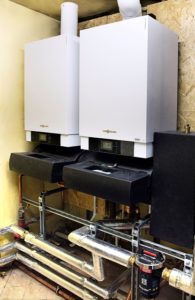 Two Viessmann Vitodens 200 W gas condensing boilers were installed